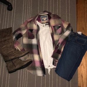 Long sleeve purple flannel